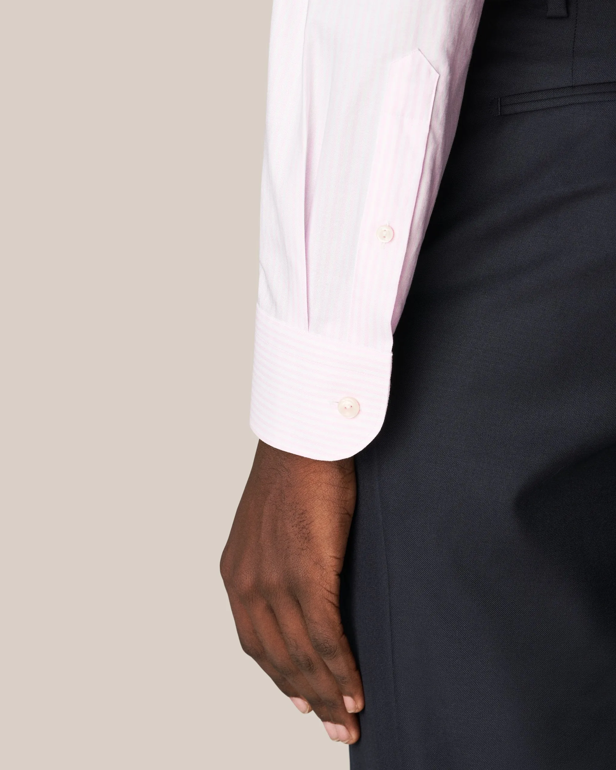 Eton Contemporary Fit  Bengal Striped Oxford Shirt - Pink (Organic)
