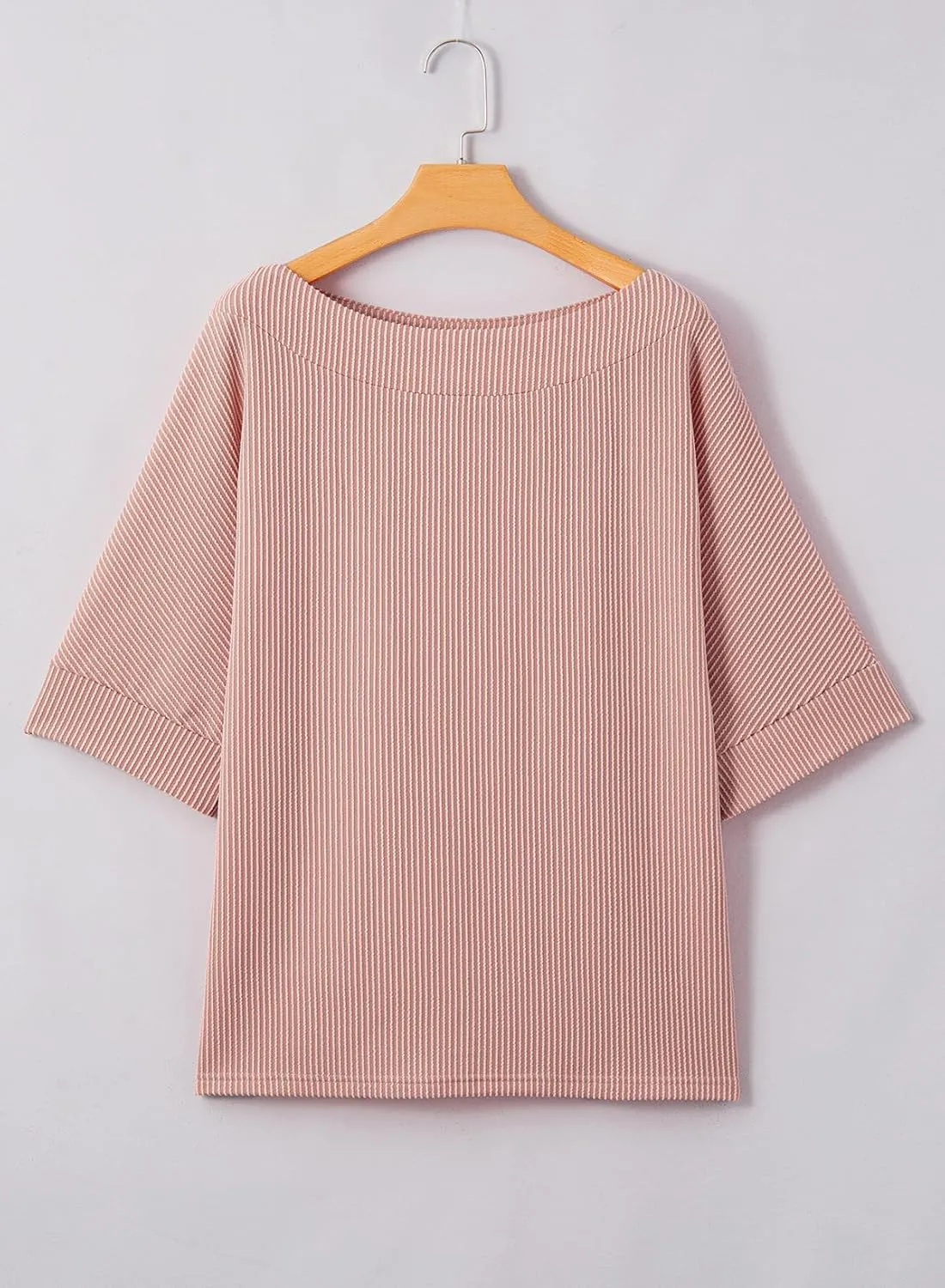 EVALESS Sexy Off The Shoulder Tops for Women 3/4 Length Sleeve Womens Tops Spring Summer 2025 Boat Neck One Shoulder Shirts