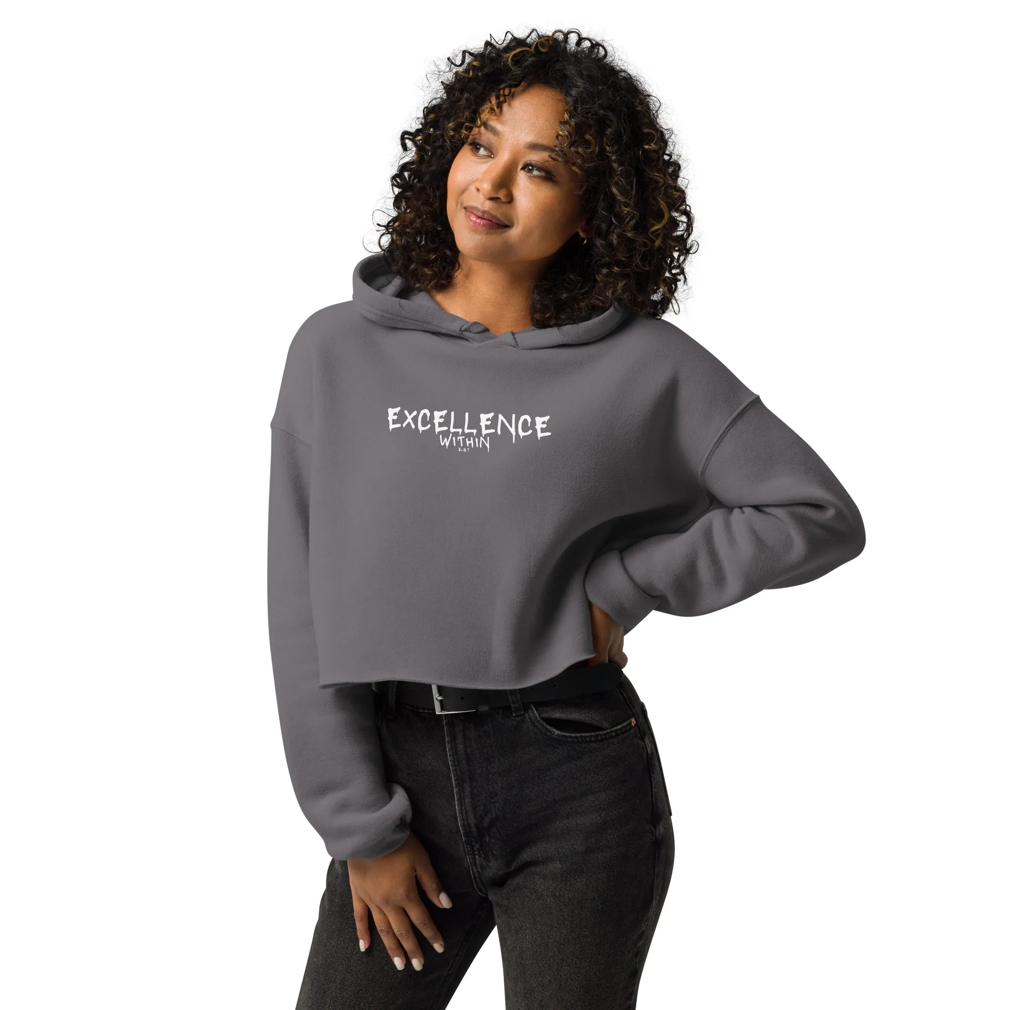 EXCELLENCE WITHIN: Crop Hoodie