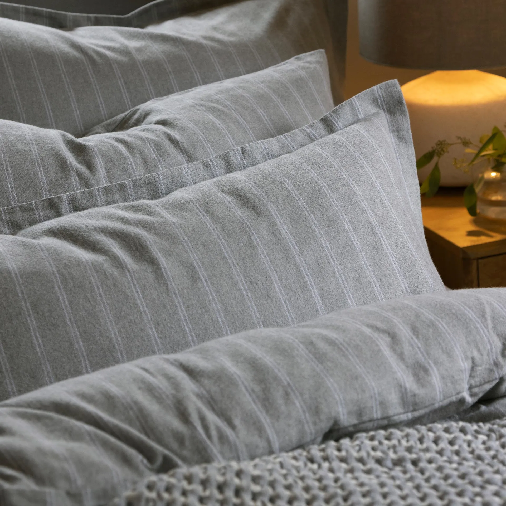 Flannel Stripe Duvet Set