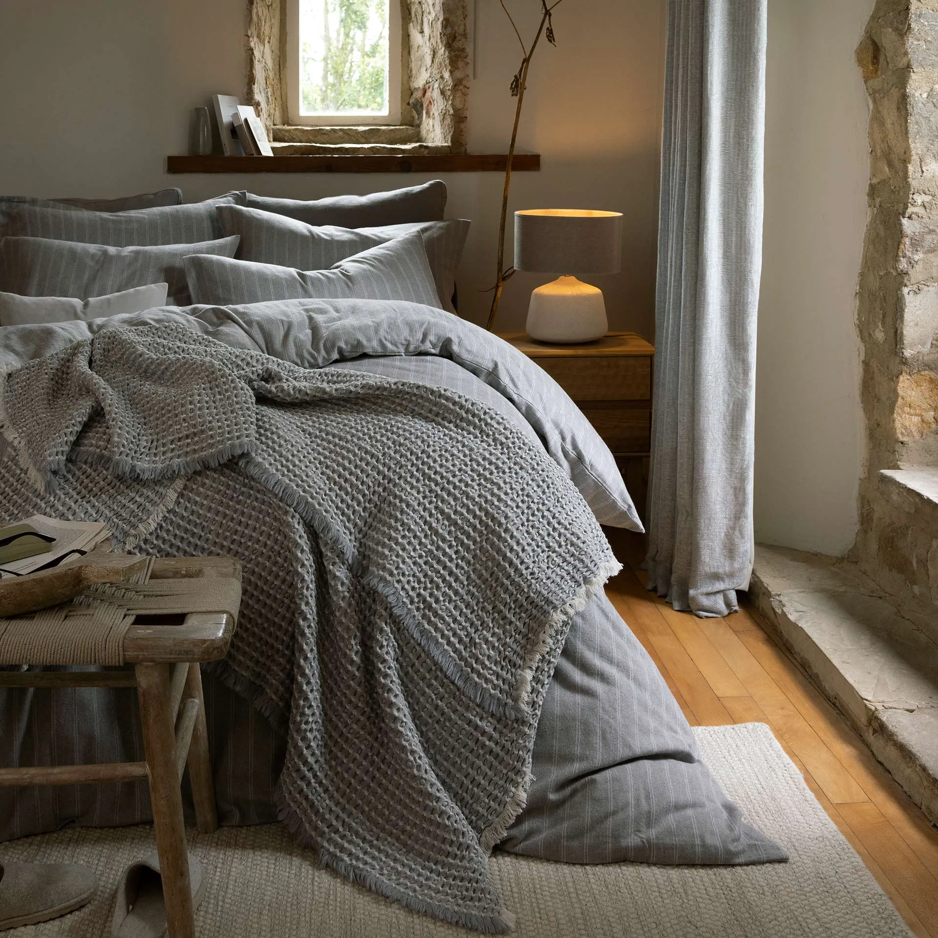 Flannel Stripe Duvet Set