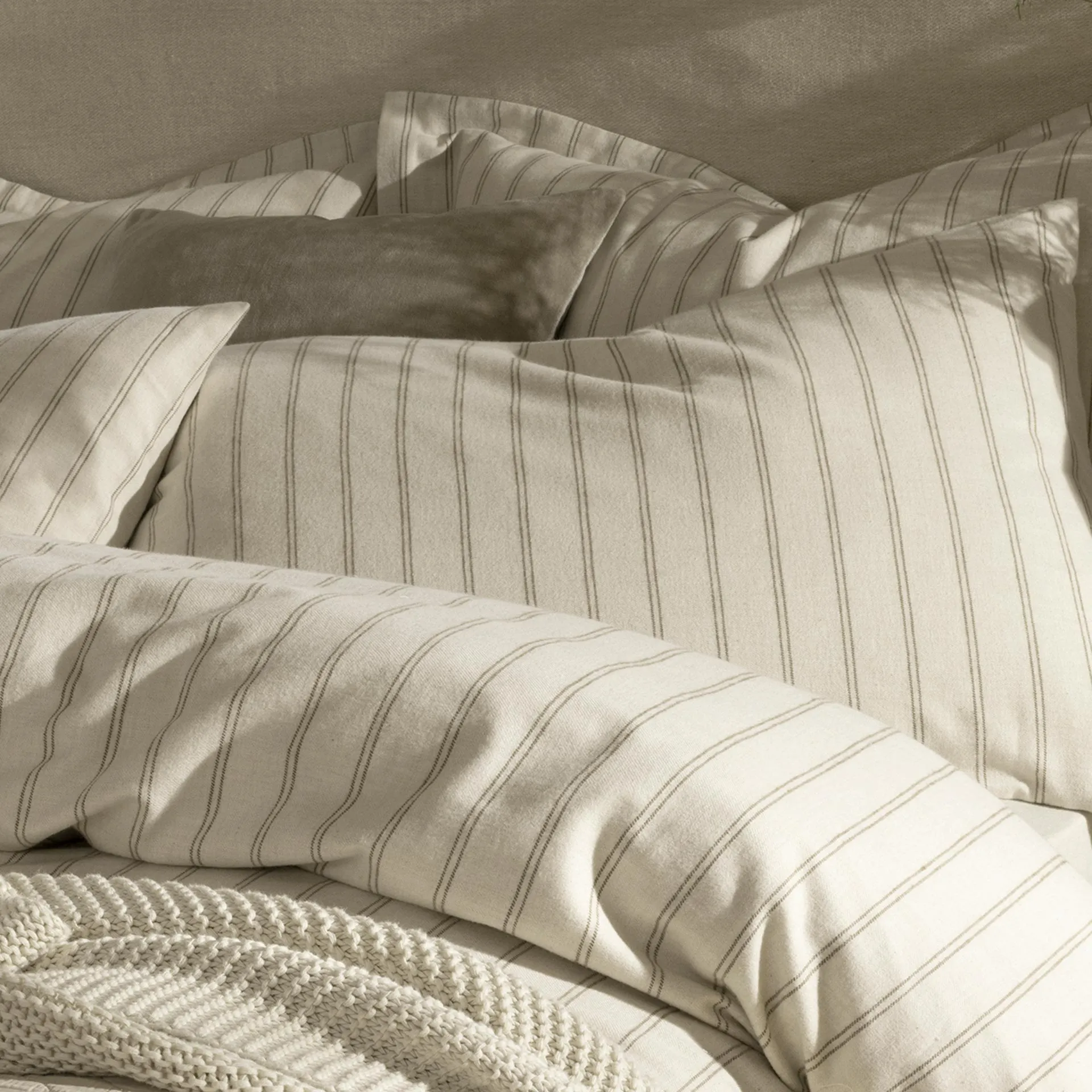 Flannel Stripe Duvet Set