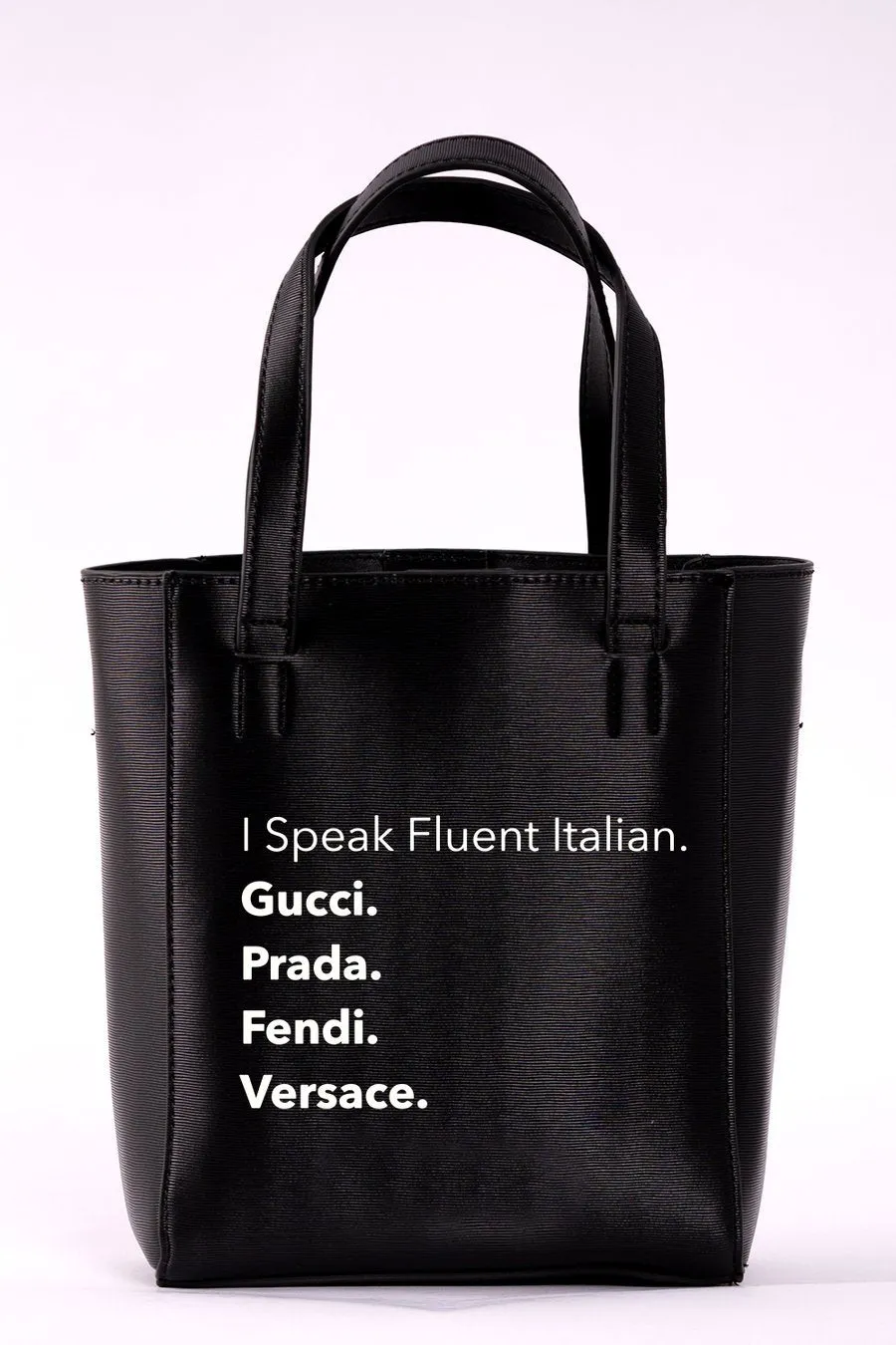 Fluent Italian Bucket Tote Black or Rose