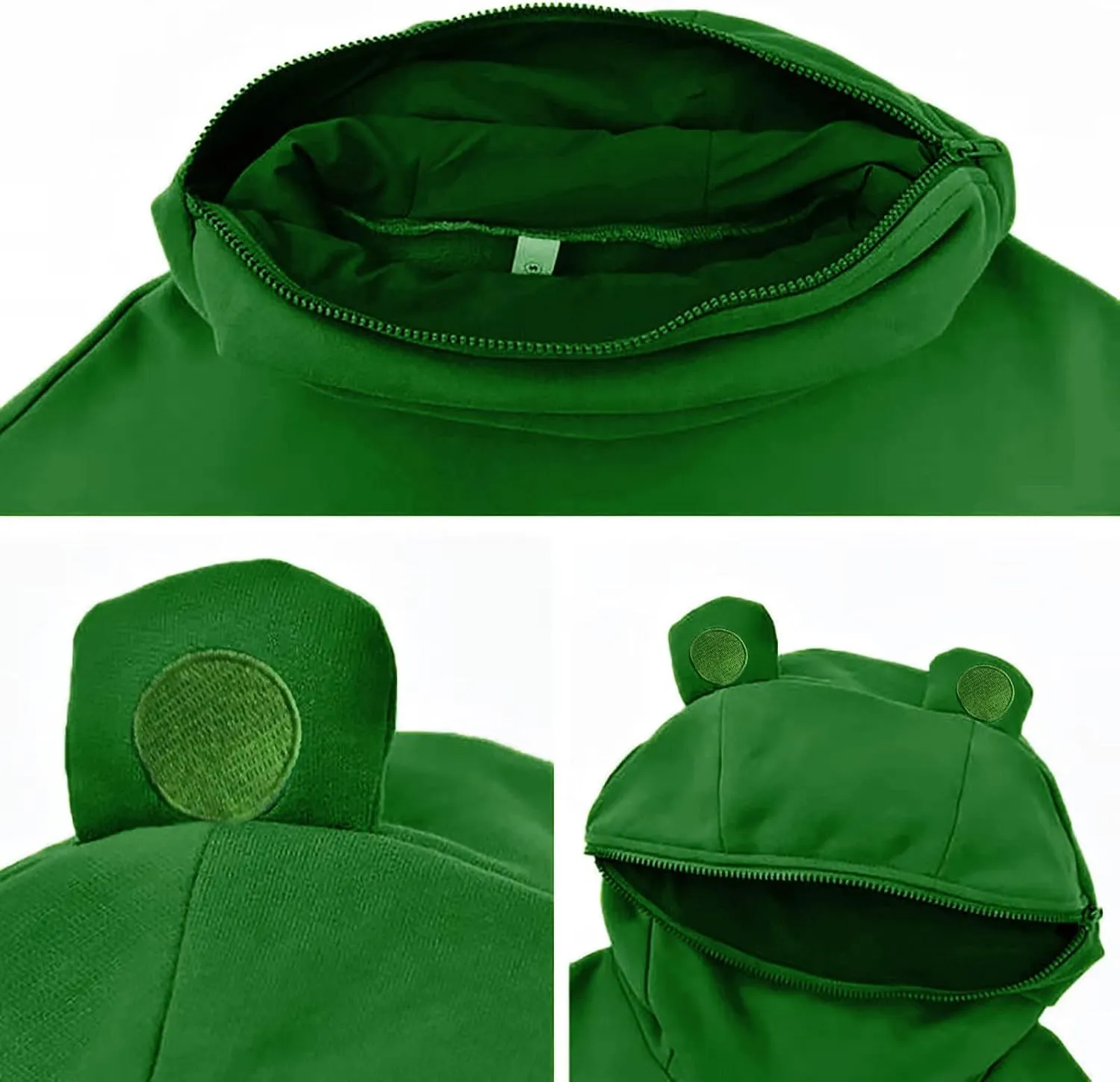 Frog Hoodies for Teen Girls Cute Hoodies Pullover Oversized Kawaii Hooded Sweatshirt Zipper Mouth Frog Hoodie for Women
