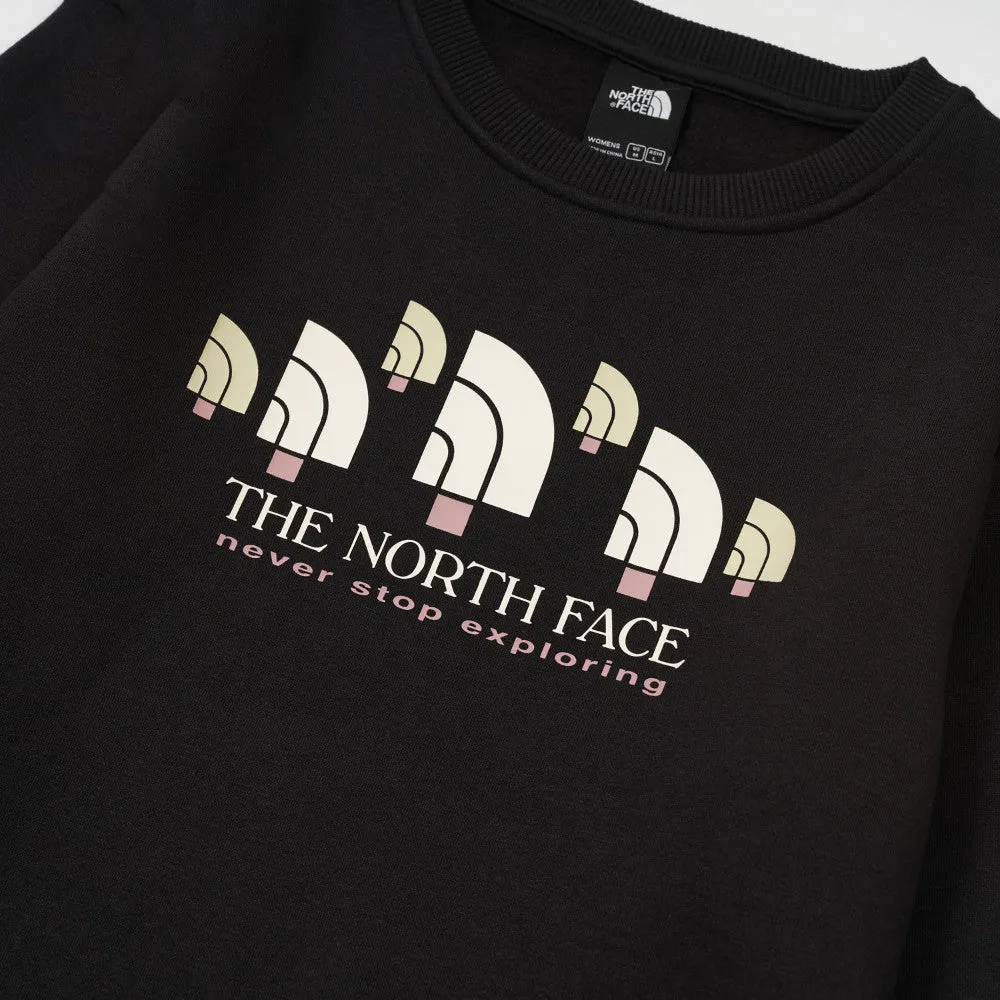 【FW24 秋冬・新品】The North Face Women's Tree Logo RLX Crew 8AT1 FW24 長袖衛衣 女裝 W'S