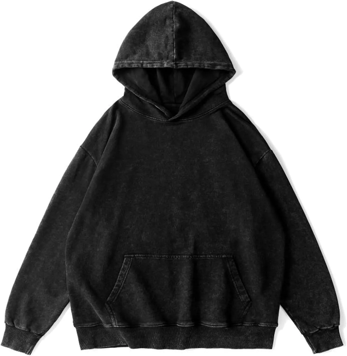 FZVYD Womens Hoodies Pullover Oversized Hoodie Cotton Hooded Couples Vintage 2024 Trendy Washed Streetwear Sweatshirt Tops