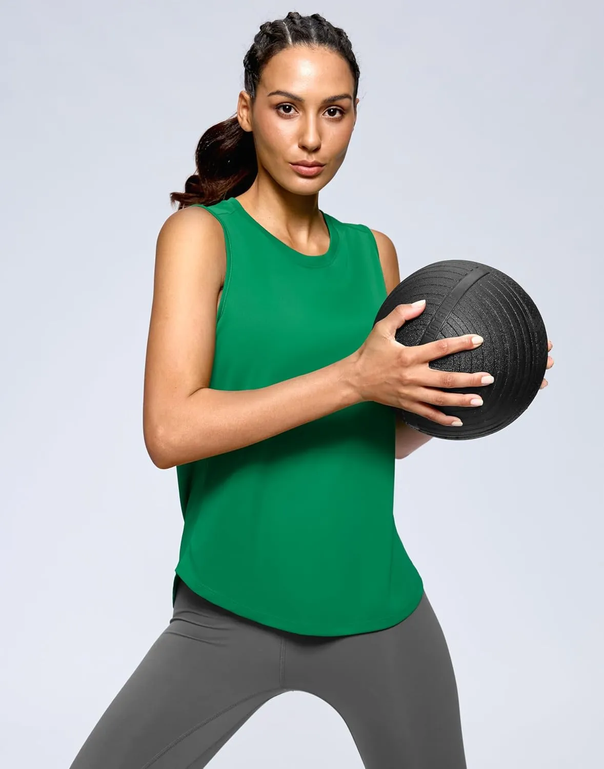 G Gradual Women's Workout Tank Tops Lightweight Sleeveless High Neck Athletic Shirts for Running Gym Tennis Pickleball