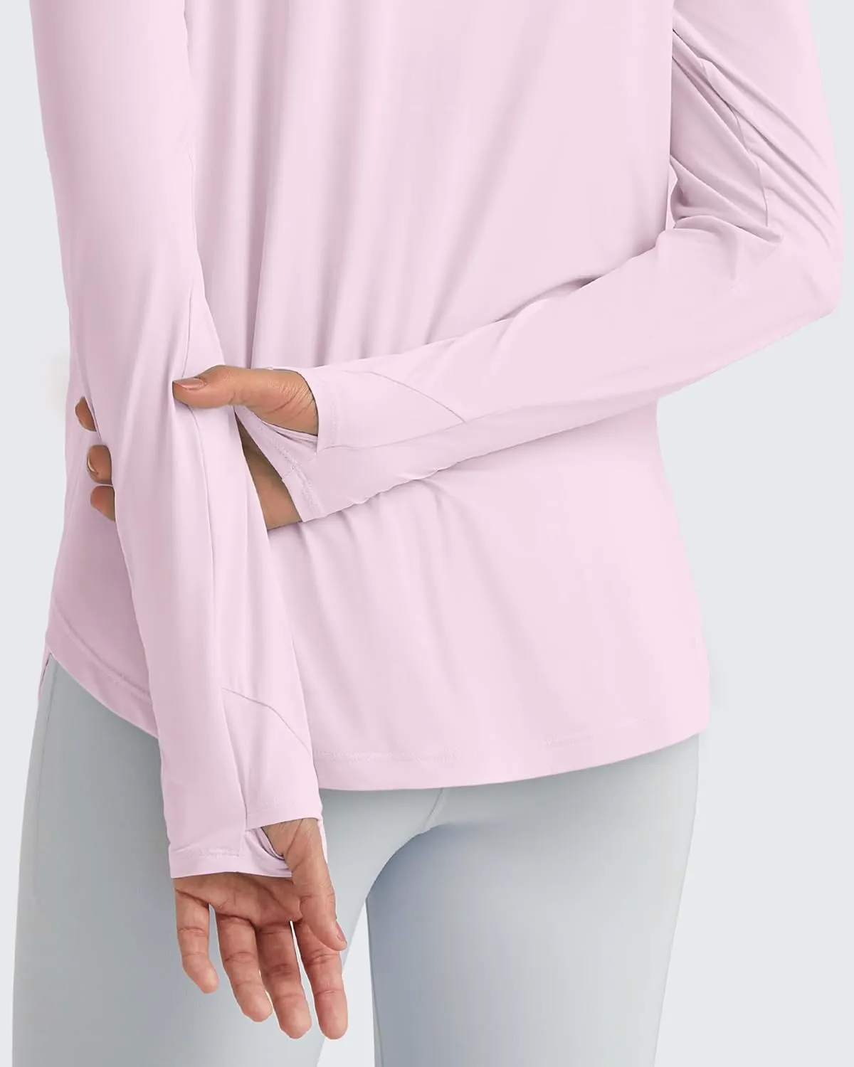 G4Free Lightbreeze Womens UPF 50  Sun Shirts with Hoodie Long Sleeve Workout Tops Half Zip Rash Guard Hiking Fishing