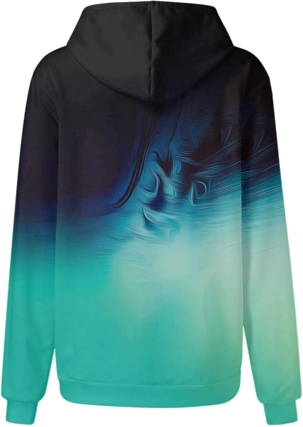 GOFULY Womens Gradient Color Fall Pullover Hoodie - Lightweight Sweatshirt With Drawstring