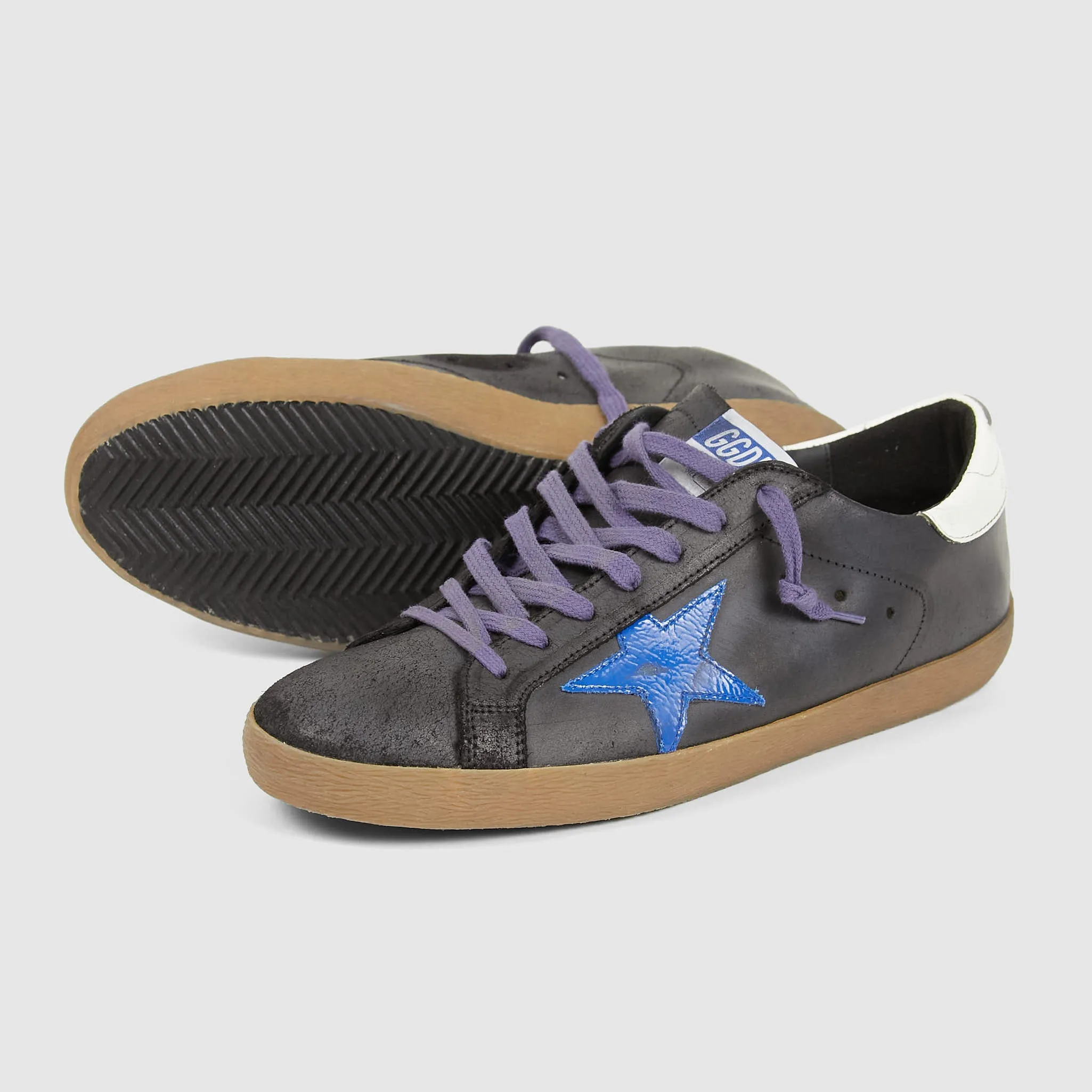 Golden Goose Superstar Black Black Blue Sneakers