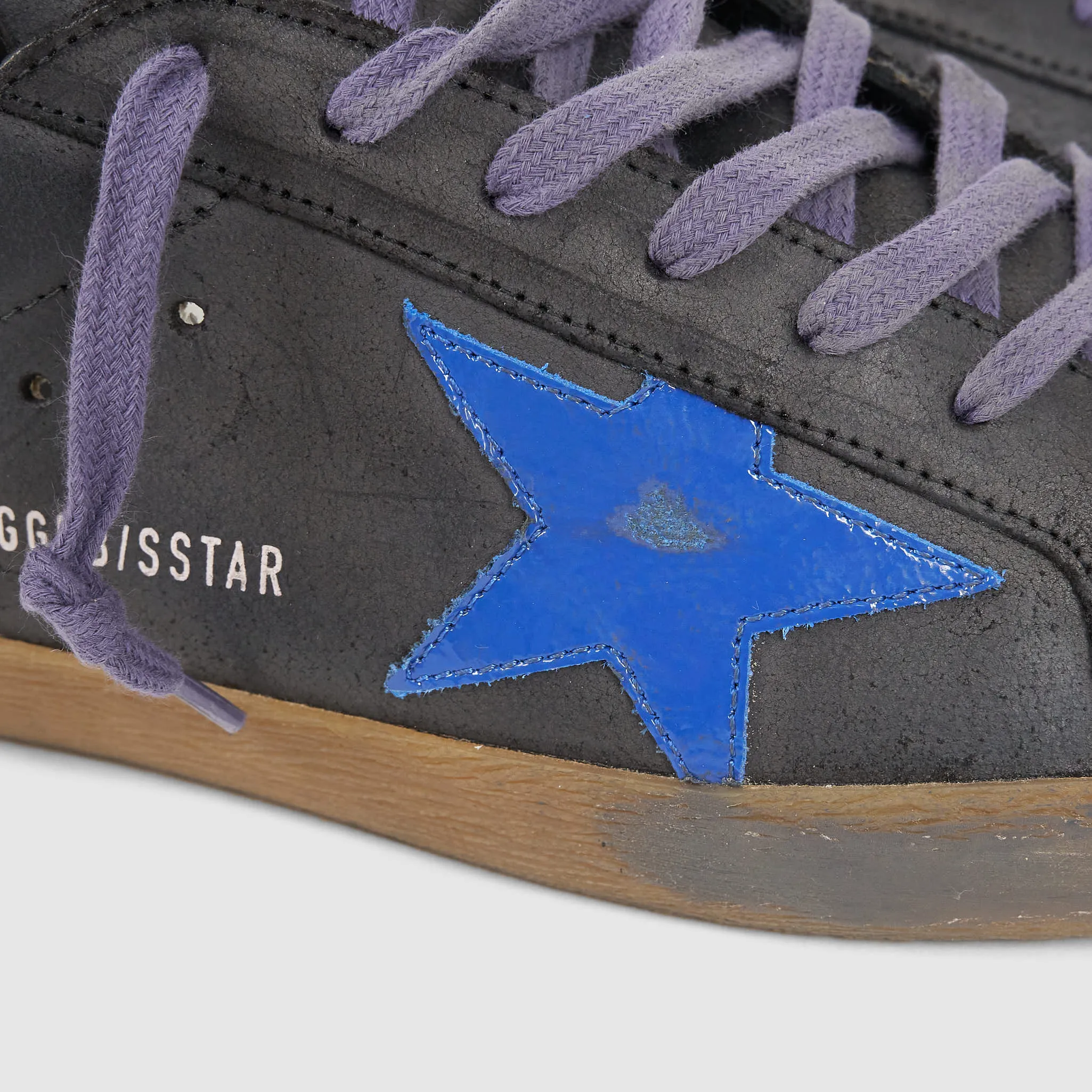 Golden Goose Superstar Black Black Blue Sneakers