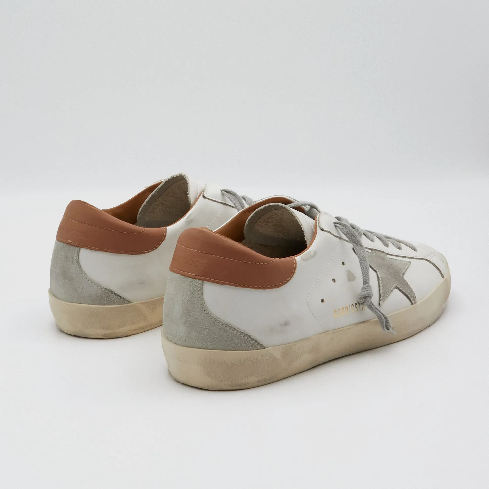 Golden Goose Superstar White Ice Brown Sneakers