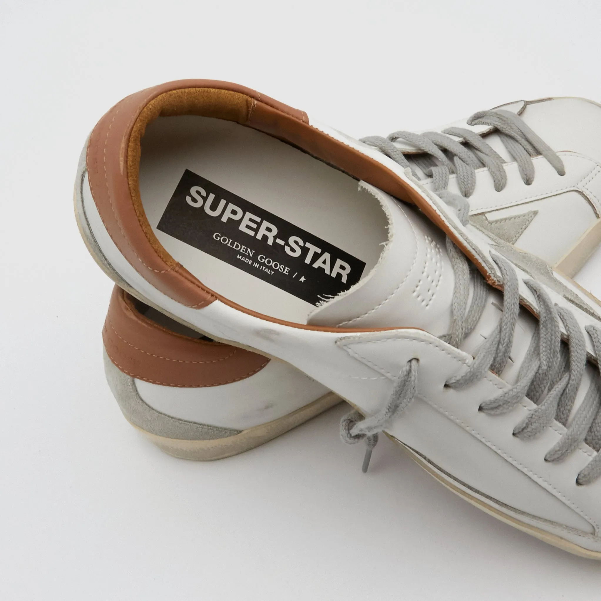 Golden Goose Superstar White Ice Brown Sneakers
