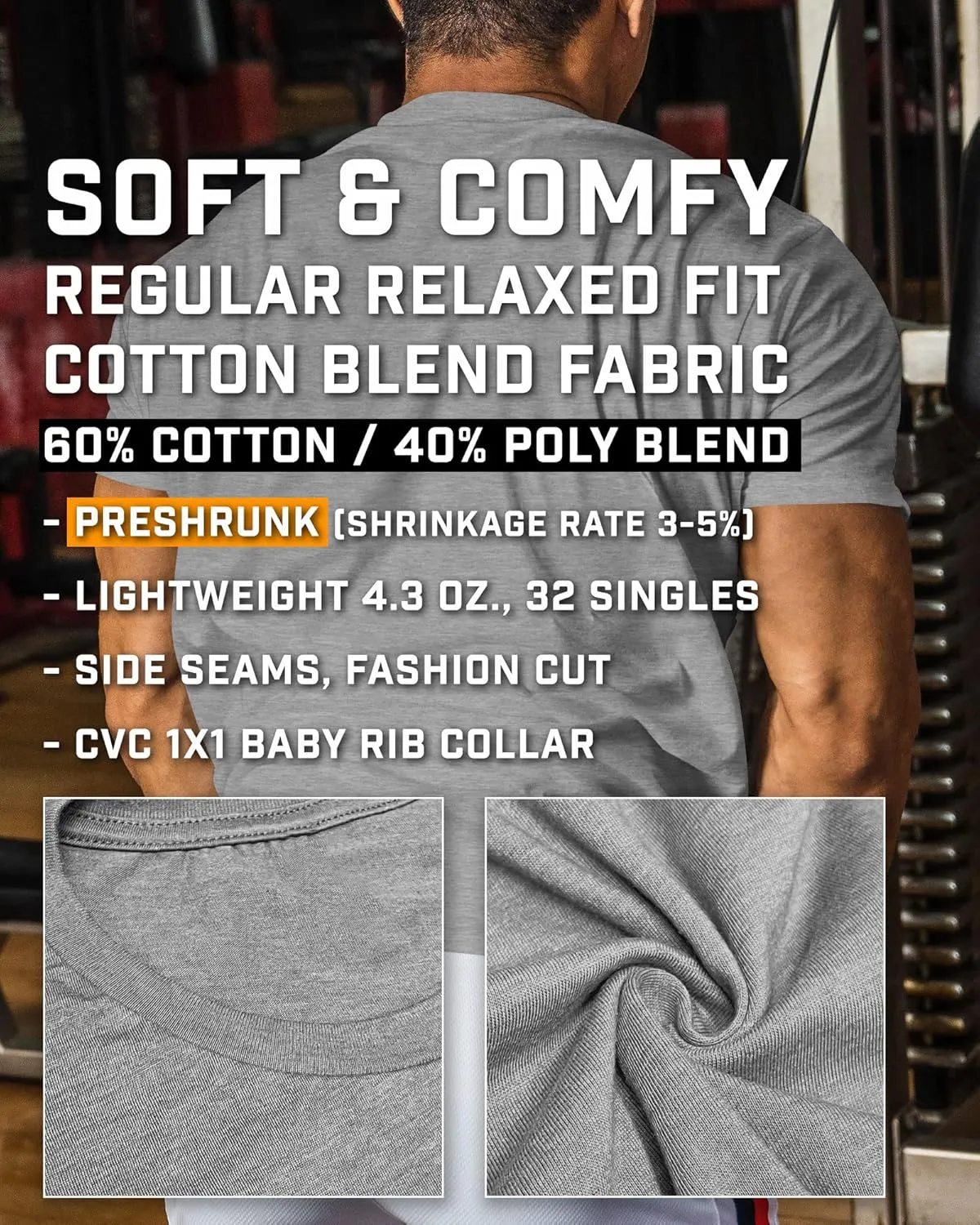 Gymish Lifestyle Gym Workout Shirts Men Motivational Gym T-Shirt Gift for Men