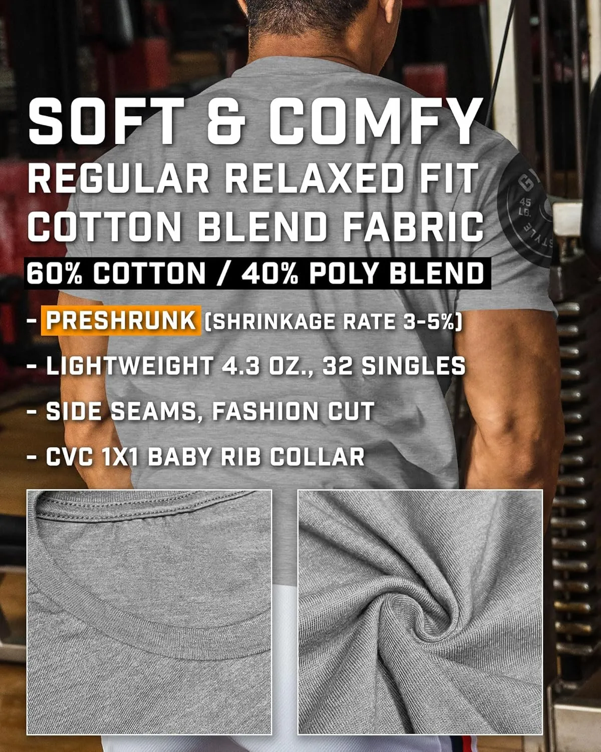 Gymish Lifestyle Gym Workout Shirts Men Motivational Gym T-Shirt Gift for Men