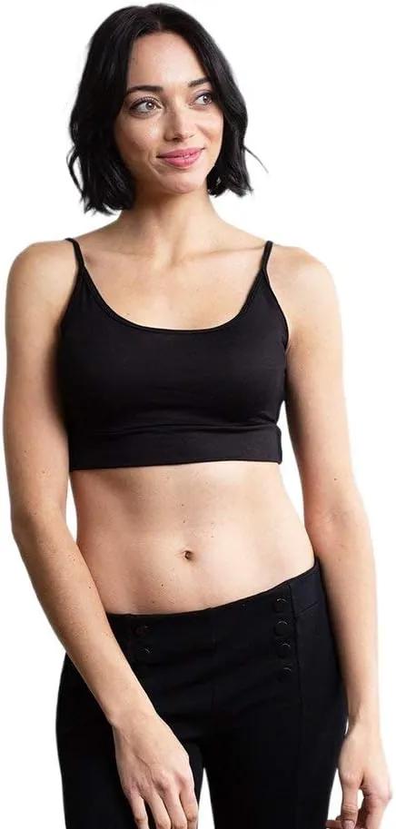HALFTEE Spaghetti Strap Cami Layering Tee | Demi Cami Crop Tops for Women & Teens | XS-3X
