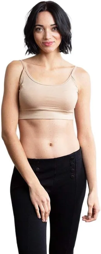 HALFTEE Spaghetti Strap Cami Layering Tee | Demi Cami Crop Tops for Women & Teens | XS-3X