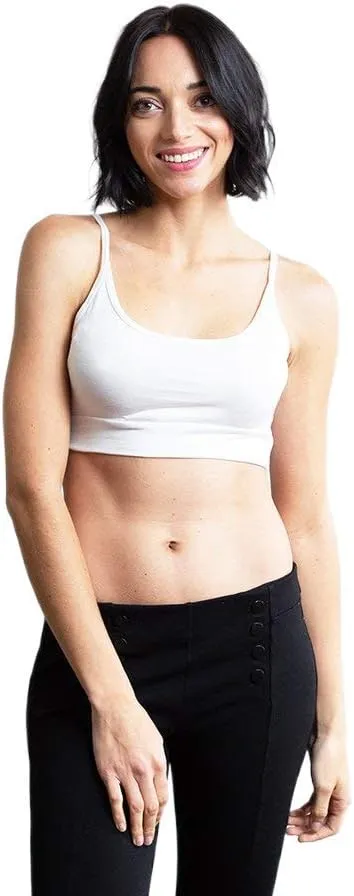 HALFTEE Spaghetti Strap Cami Layering Tee | Demi Cami Crop Tops for Women & Teens | XS-3X
