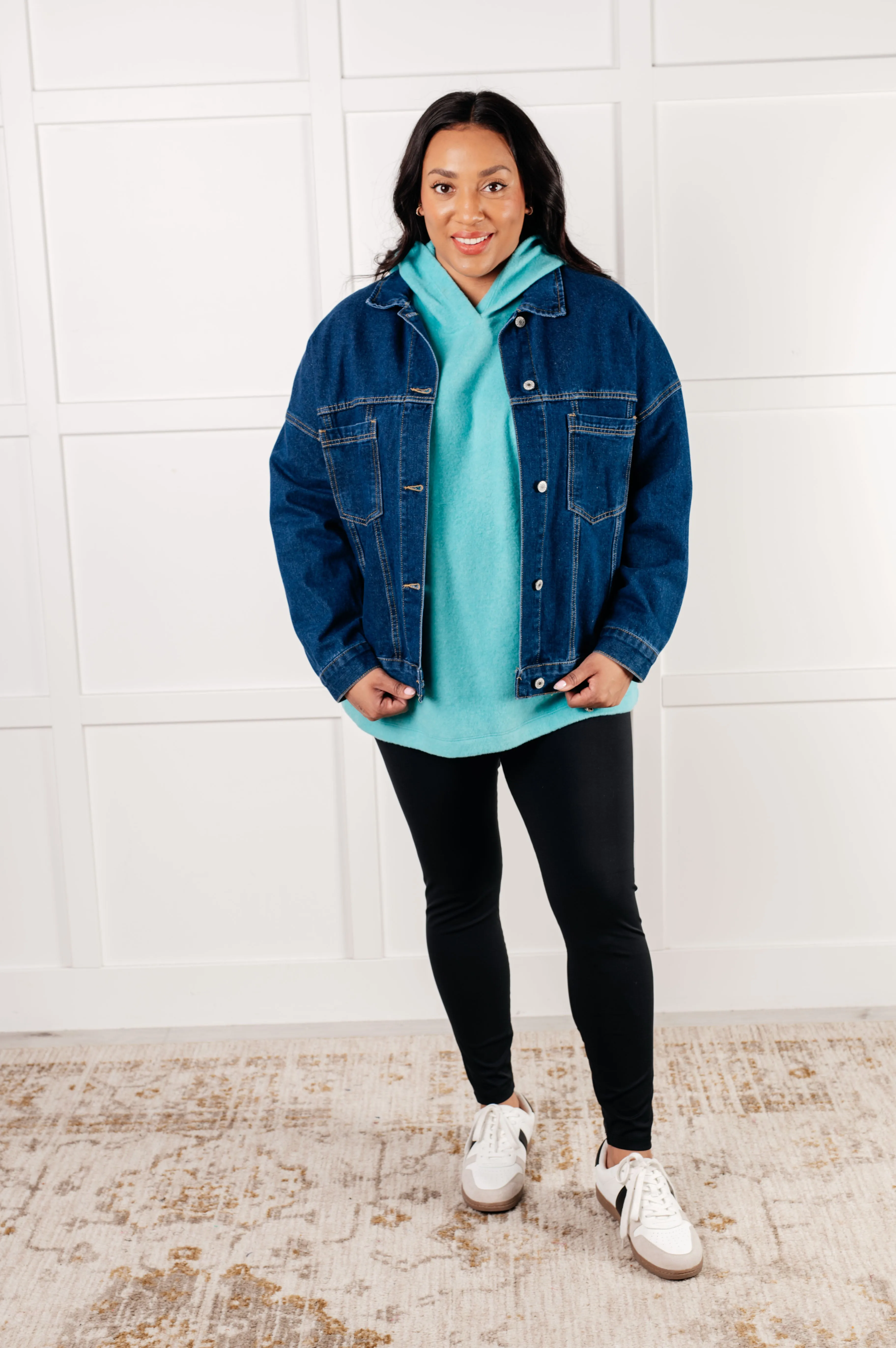Have We Met Oversized Denim Jacket – Stylish and Versatile (Sizes S-2XL)