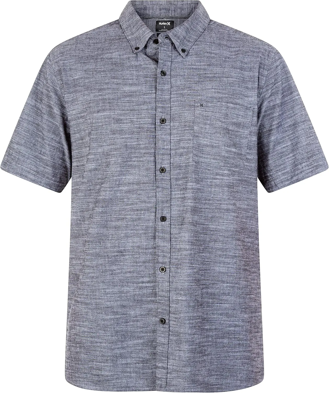 Hurley Men's One and Only Textured Short Sleeve Button Up
