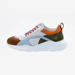 IZZI platform sneaker - brown and kaki