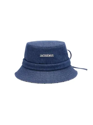 Jacquemus Le Bob Gadjo in Navy/Navy Stripe