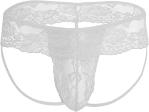 JEShifangjiusu Men's Sexy Low Rise Briefs Breathable Comfortable Mesh Underwear Athletic Supporters G-Strings Thongs