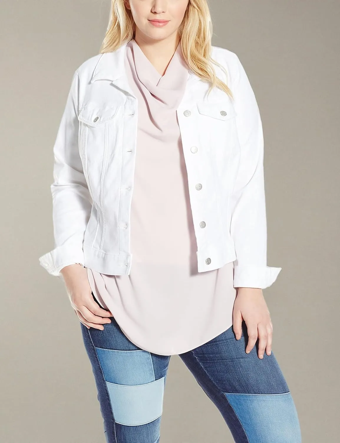 Jessica Simpson Women's Pixie Denim Jacket White