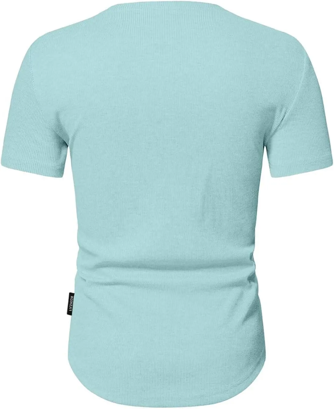 JMIERR Men's Muscle Slim Henley Shirts Crewneck Longline T-Shirt Gym Workout Athletic Shirt Tees with Button