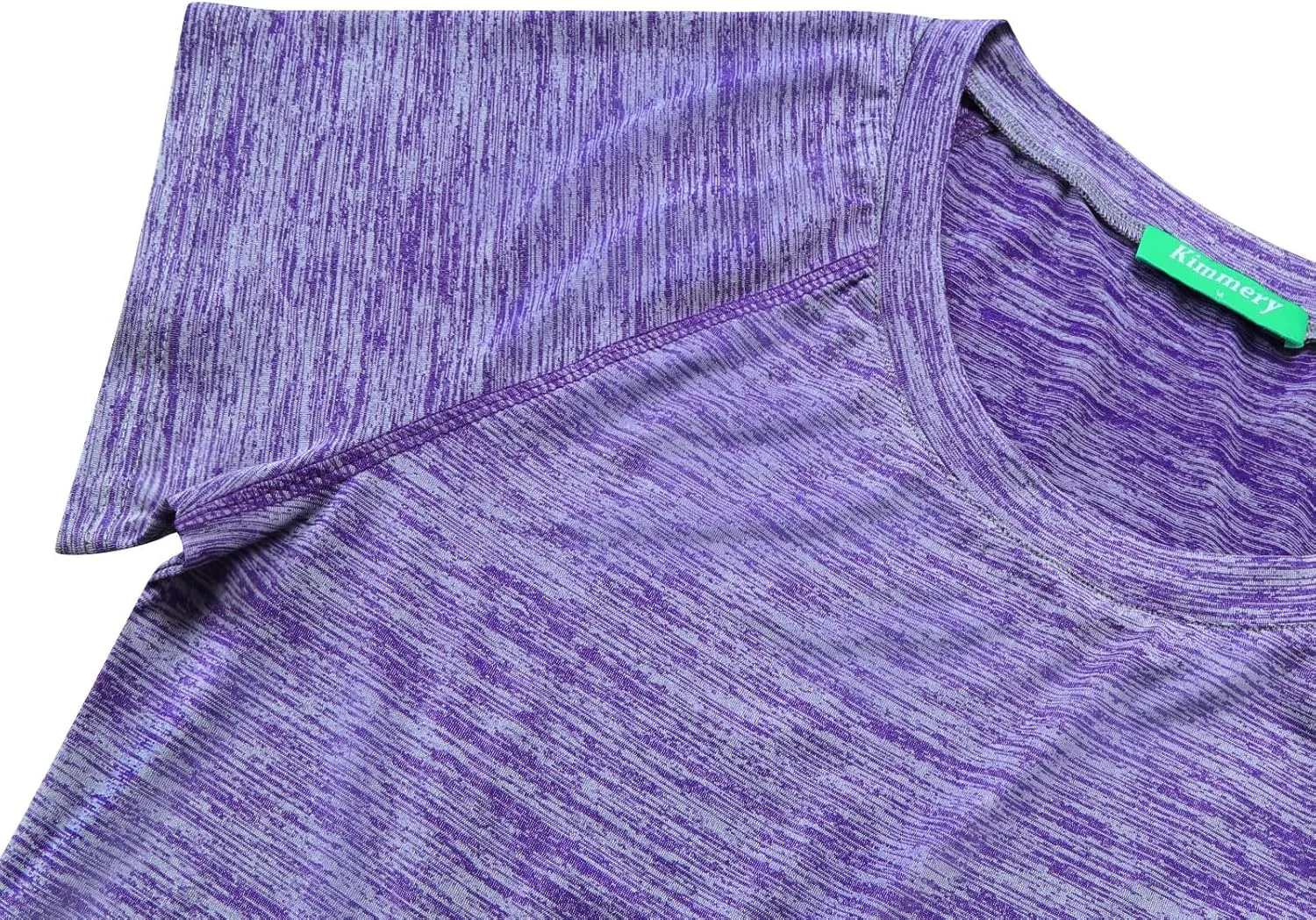 Kimmery Woman Raglan Sleeve Round Neck Irregular Hem Yoga Workout Shirt Sizes M-3XL