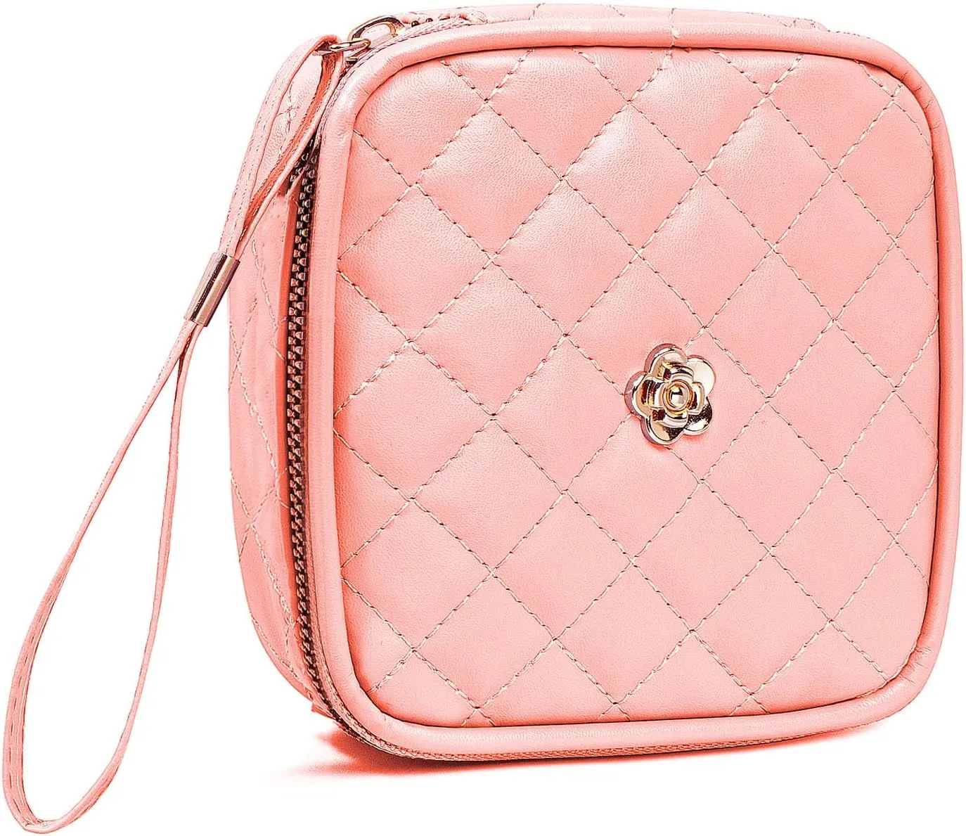 KOTORA Mini Makeup Bag for Purse,Sanitary Napkin Storage Bags,Small Cosmetic Travel Bag Pouch, Coin Purse, Girls Period Bag Feminine Period Pouch for Girls Women (Pink)