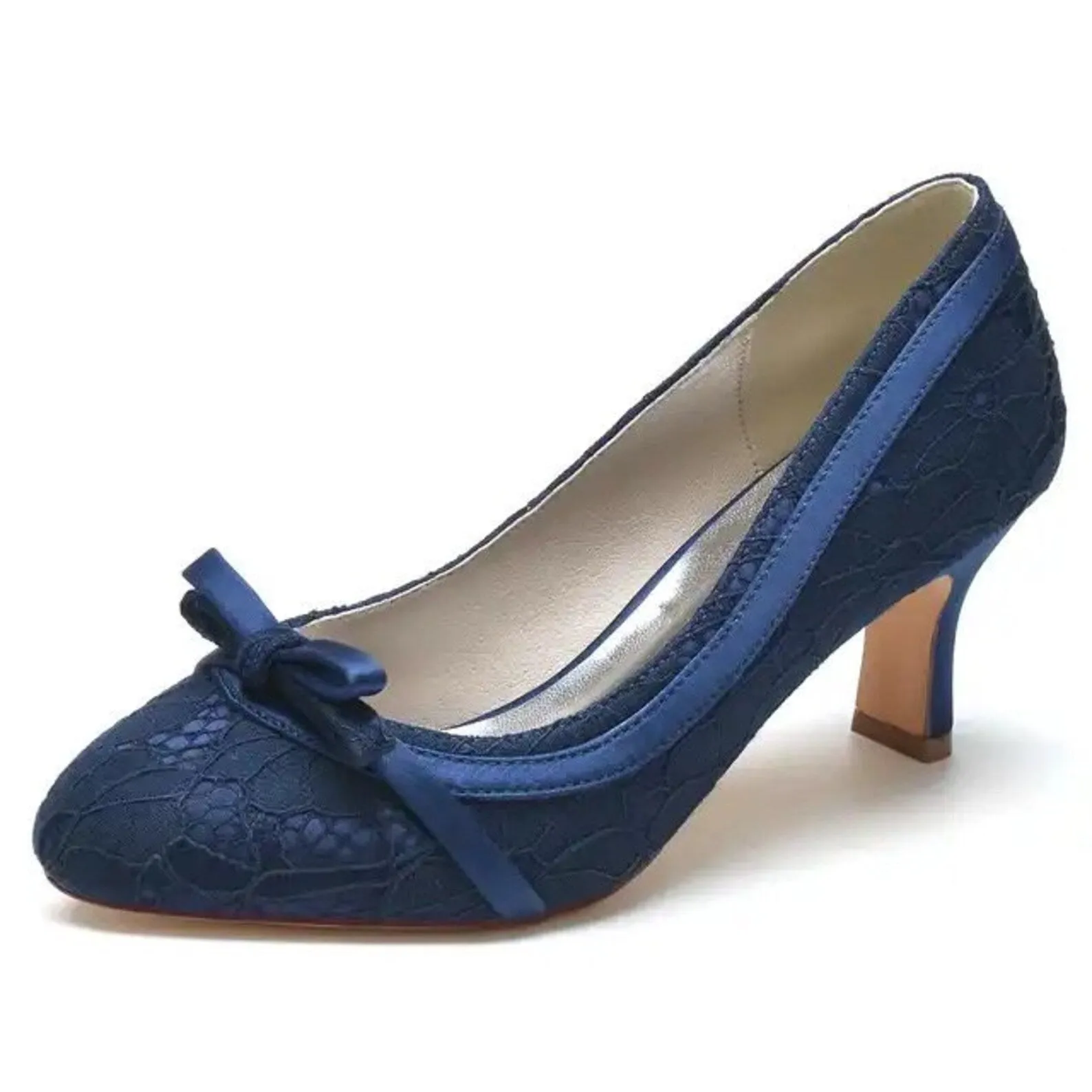 Lace Shoes with Chunky Low Heels | Other Colours