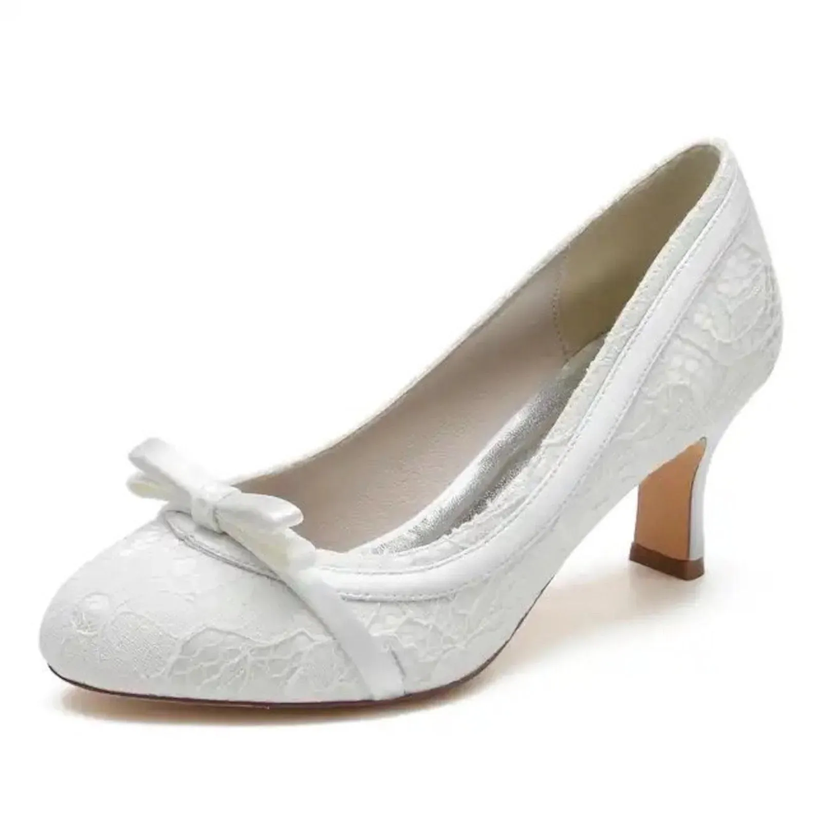Lace Shoes with Chunky Low Heels | Other Colours
