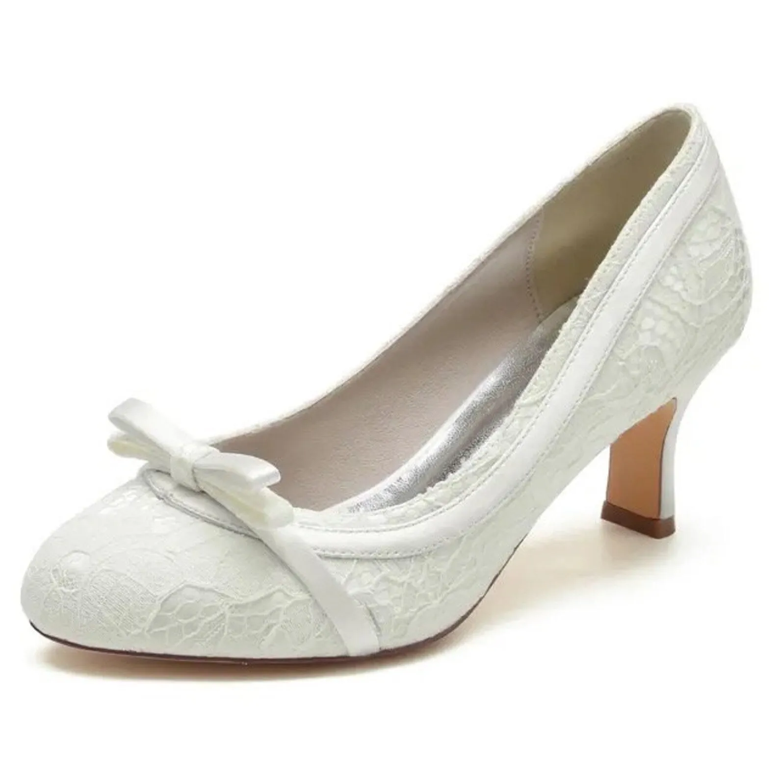 Lace Shoes with Chunky Low Heels | Other Colours