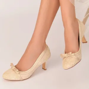 Lace Shoes with Chunky Low Heels | Other Colours