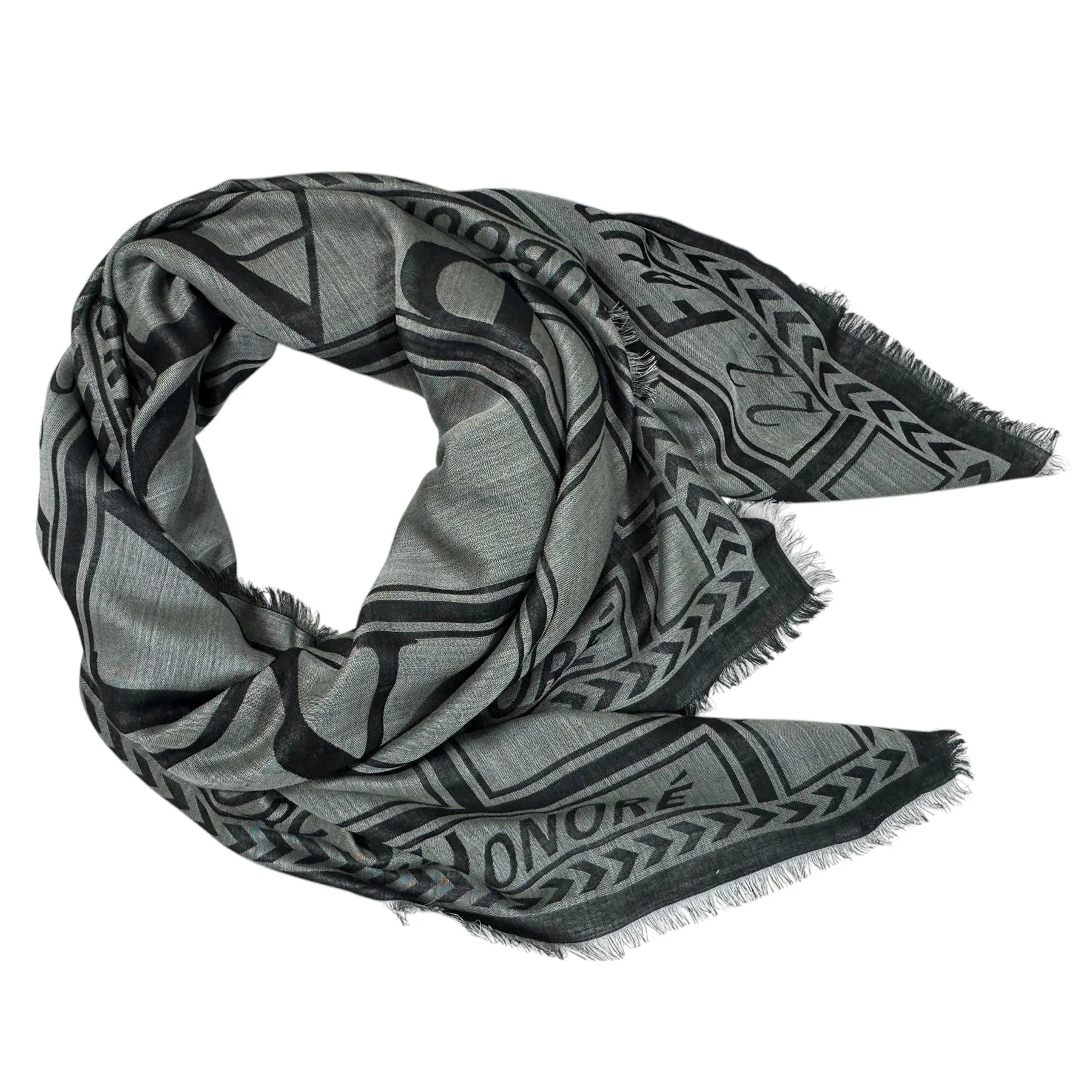 Lanvin Scarf Dark Gray 22 Rue du Faubourg Saint-Honoré - Extra Large Square Wrap