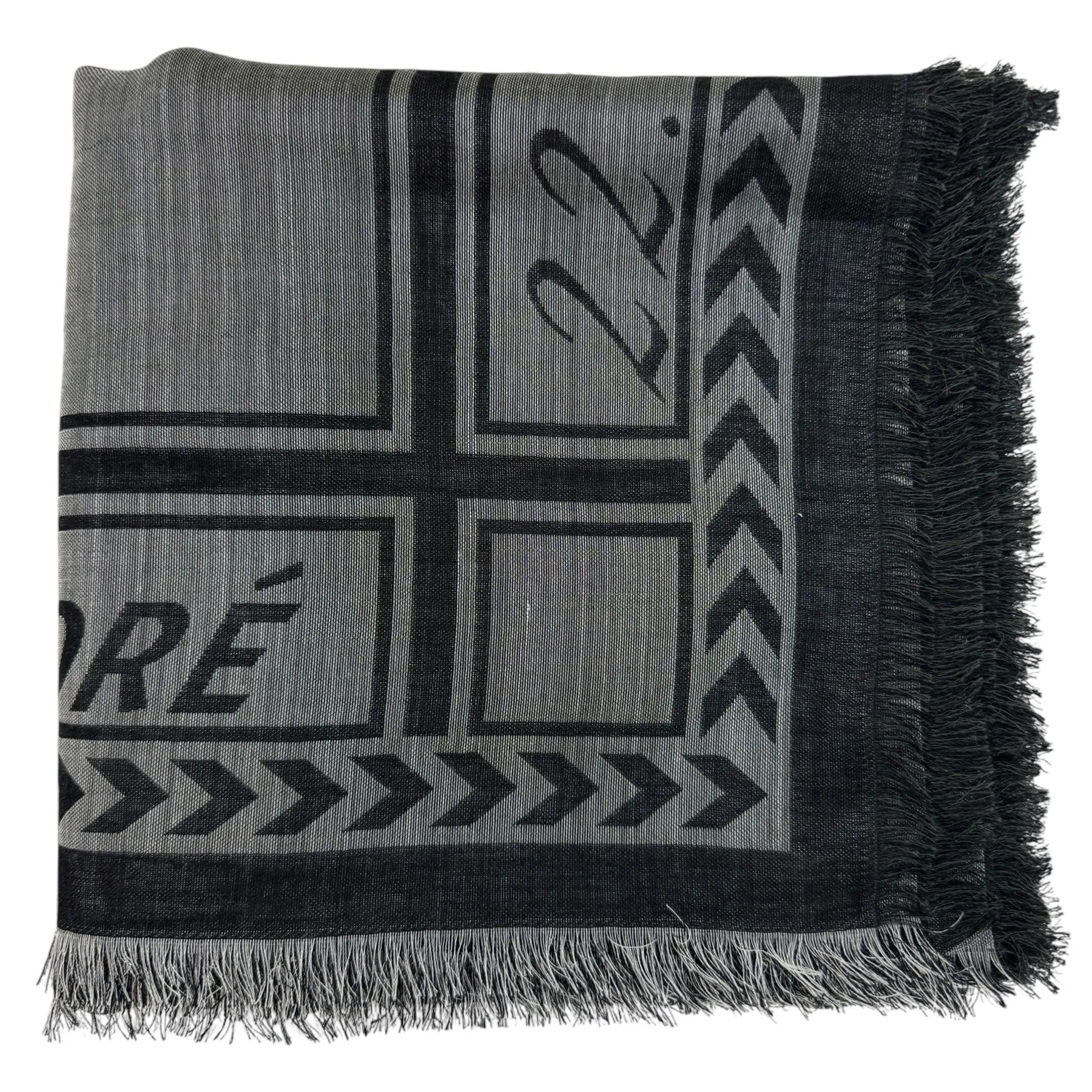 Lanvin Scarf Dark Gray 22 Rue du Faubourg Saint-Honoré - Extra Large Square Wrap