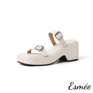 Leather Platform Sandals