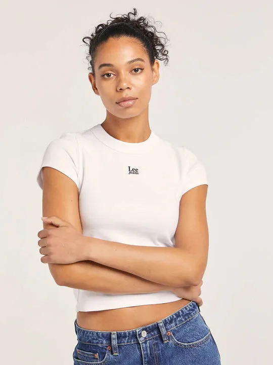 Lee Essential Rib Tee Timeless White