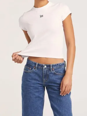 Lee Essential Rib Tee - Timeless White