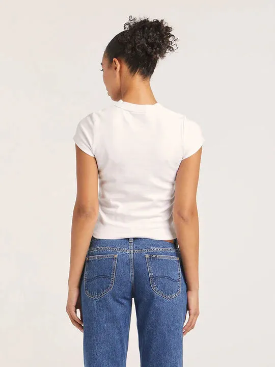 Lee Essential Rib Tee Timeless White