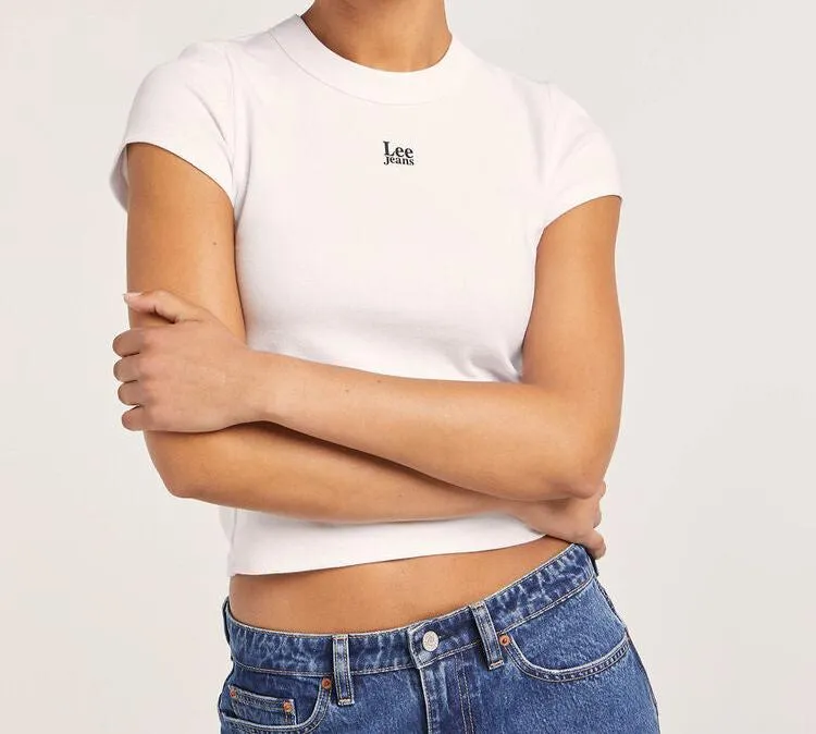 Lee Essential Rib Tee - Timeless White