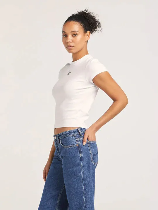 Lee Essential Rib Tee Timeless White