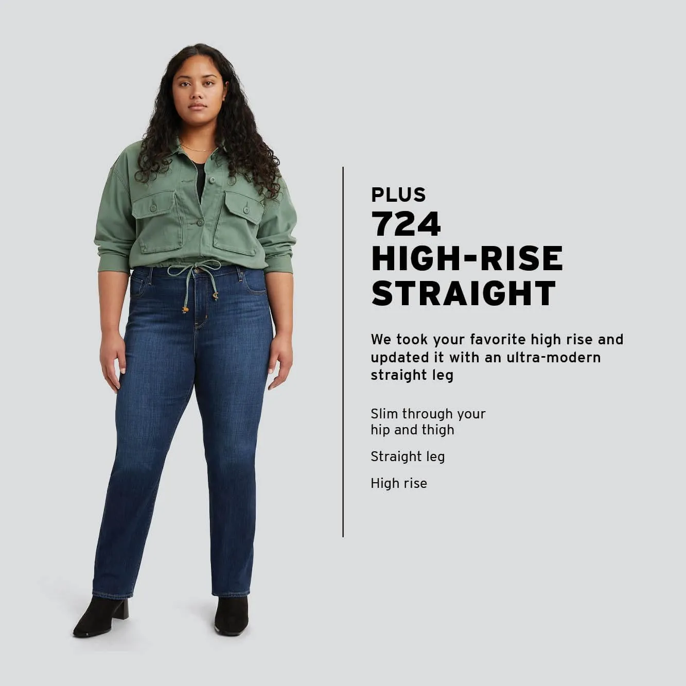Levi's Women's 724 High Rise Straight Jeans (Plus Size)