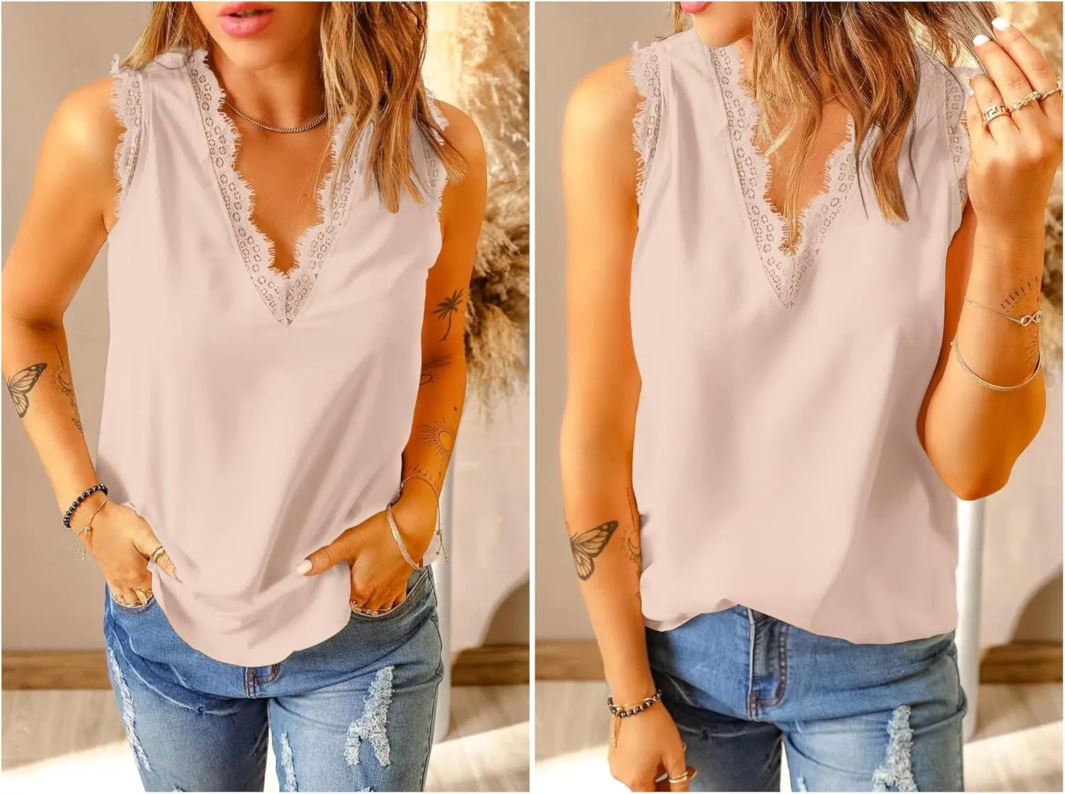 lime flare Sexy Summer Lace Trim Sleeveless Cami Tank Tops Dressy Camisole