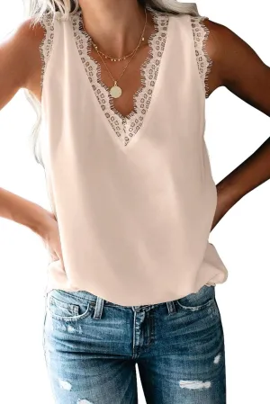 lime flare Sexy Summer Lace Trim Sleeveless Cami Tank Tops Dressy Camisole