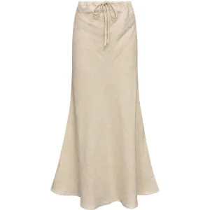 Linen Maxi Skirt - Sand
