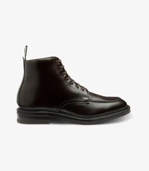 LOAKE GISBOURNE DARK BROWN DERBY BOOT RUBBER SOLE F-MEDIUM