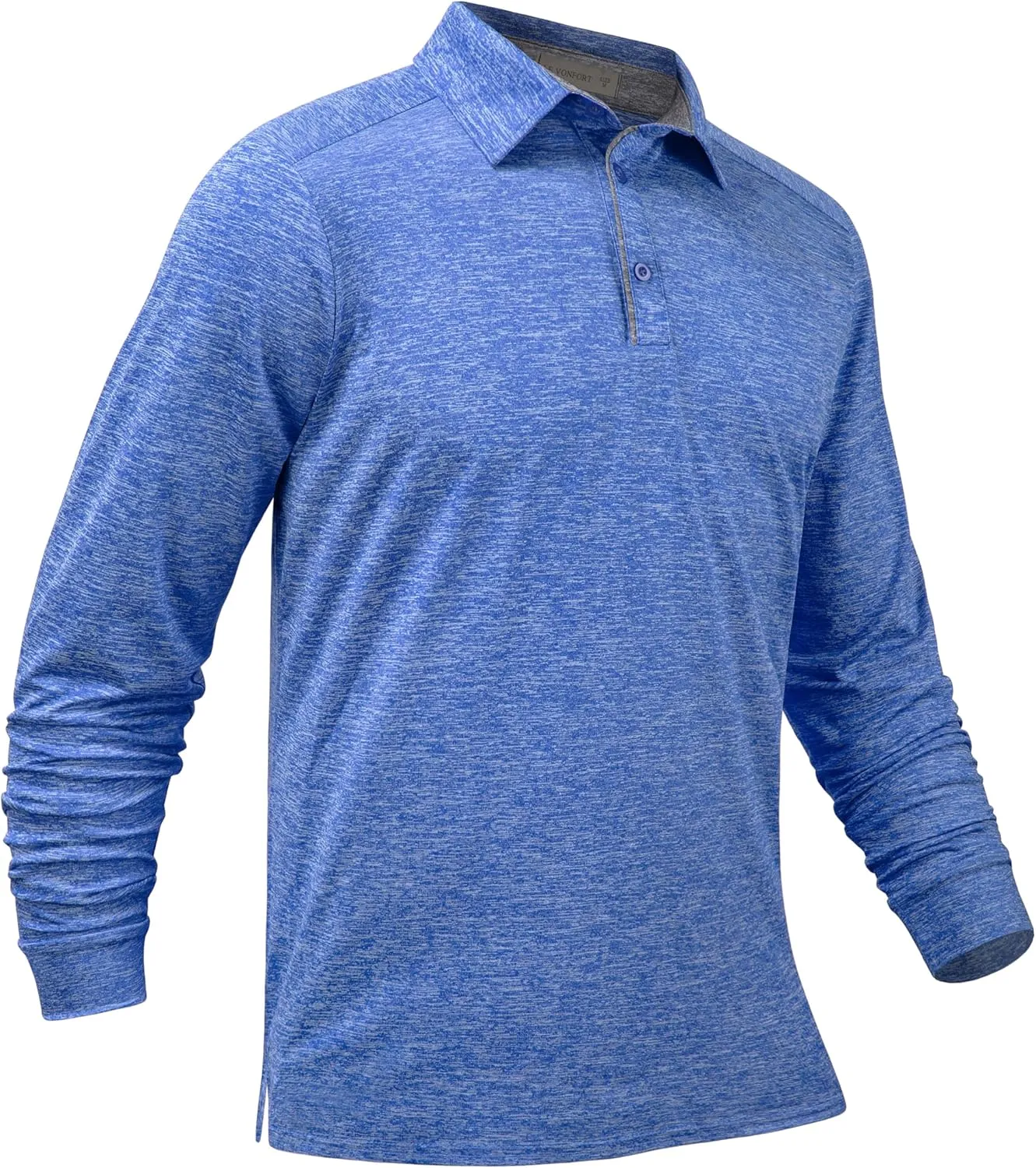 Long Sleeve Polo Shirts for Men Casual Dress Polo Tee Shirts Lightweight Quick Dry Collared Golf Shirt