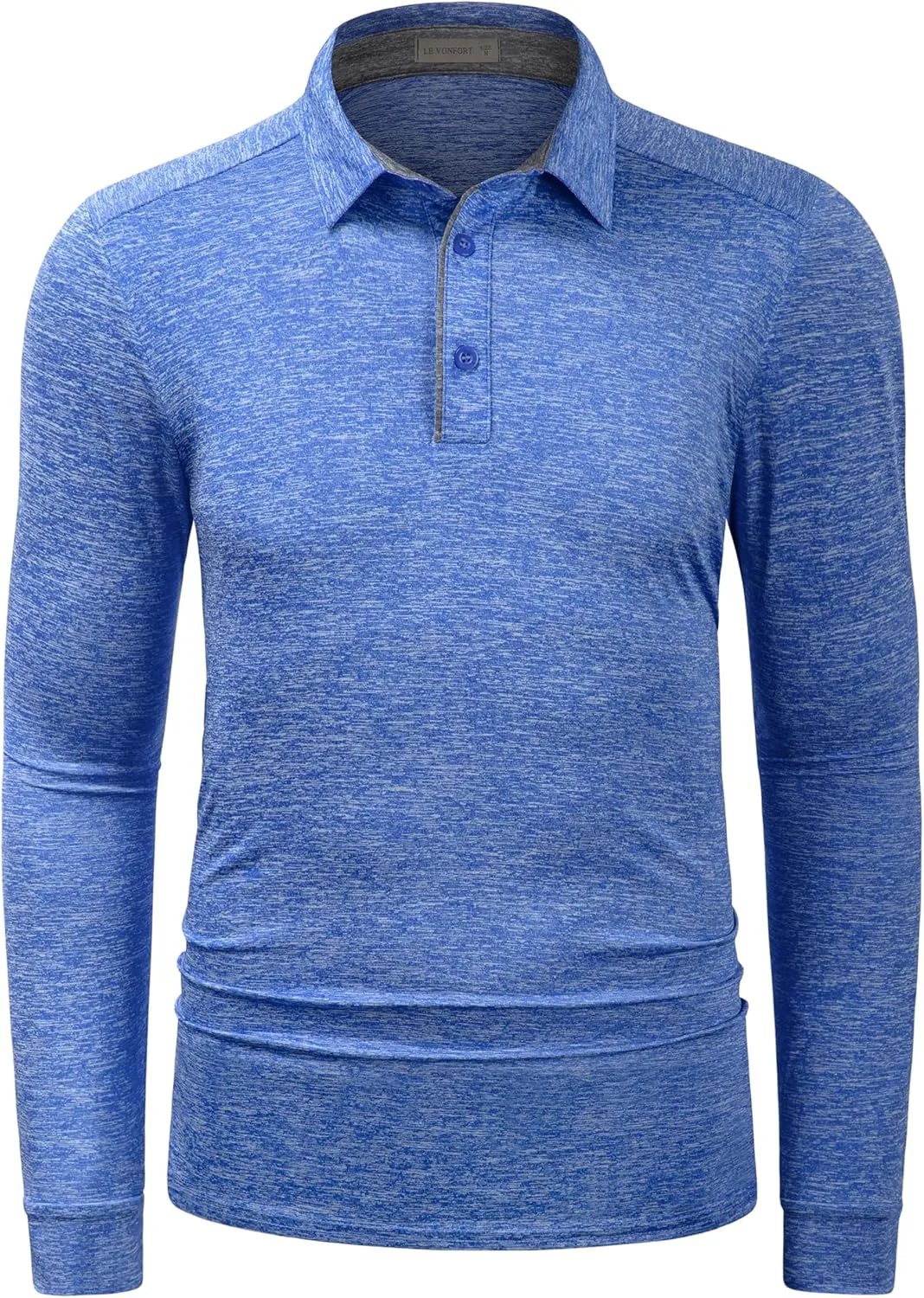 Long Sleeve Polo Shirts for Men Casual Dress Polo Tee Shirts Lightweight Quick Dry Collared Golf Shirt